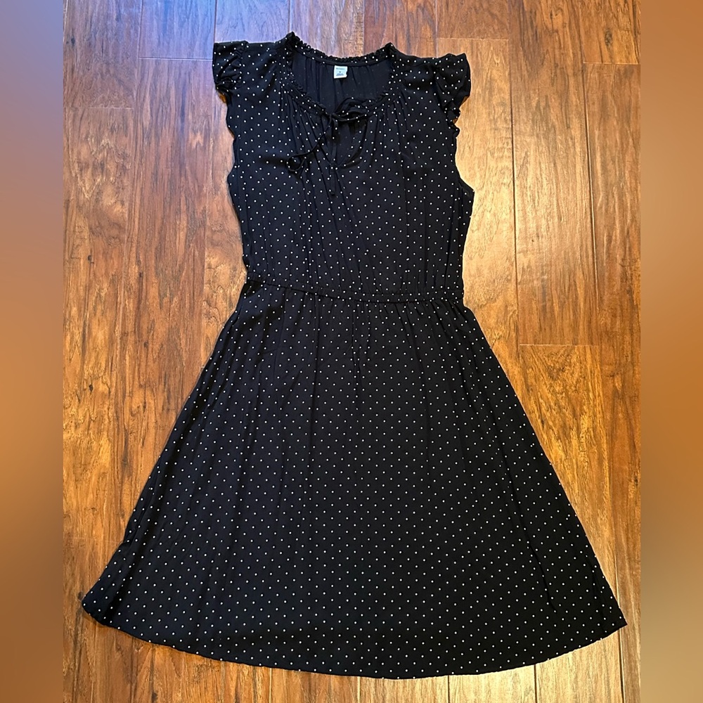 Old Navy Black Dress with White Dots
